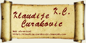 Klaudije Curaković vizit kartica
